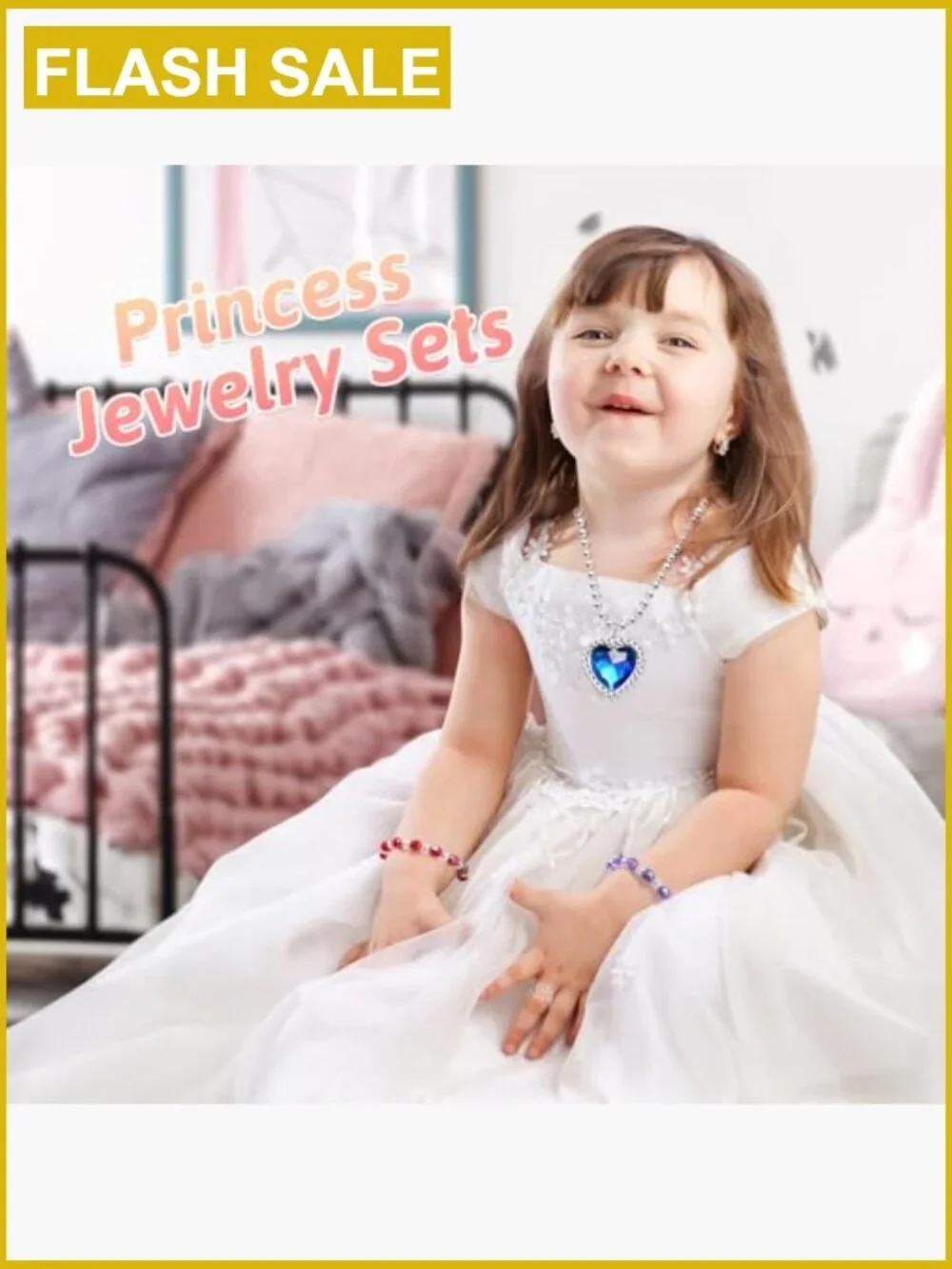 36pc Princess Play Jewelry Set Dress Up Costume Necklace Bracelet Rings